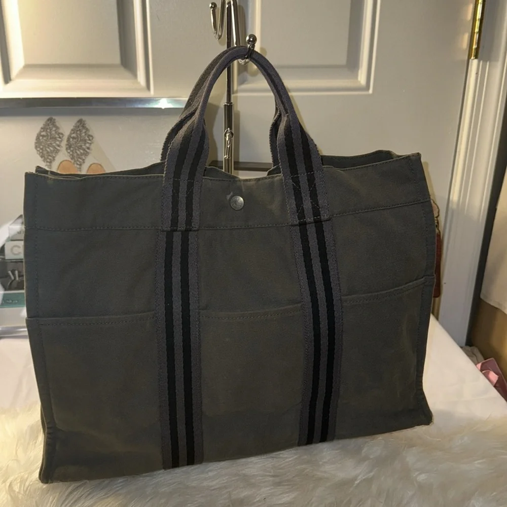 Hermes Toile Fourre-Tout MM tote GUC - Picture 4 of 13